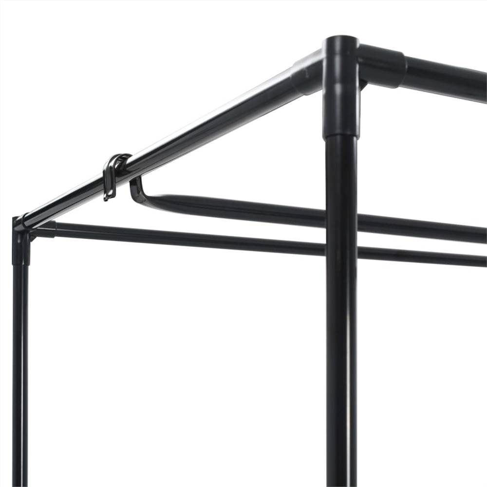 Wardrobes 2 pcs Black 75x50x160 cm