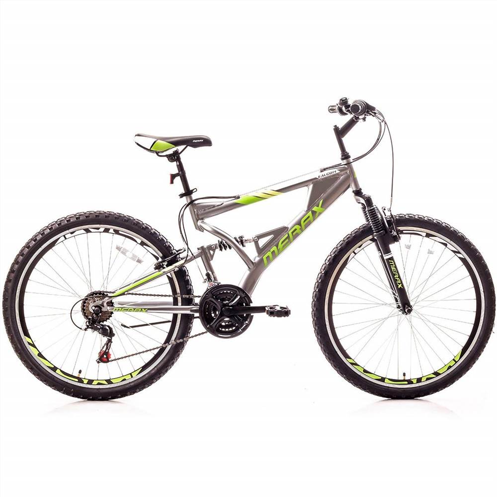 26 Inch Mountain Bike with Full Suspension 21-Speed Aluminum Frame Bicycle