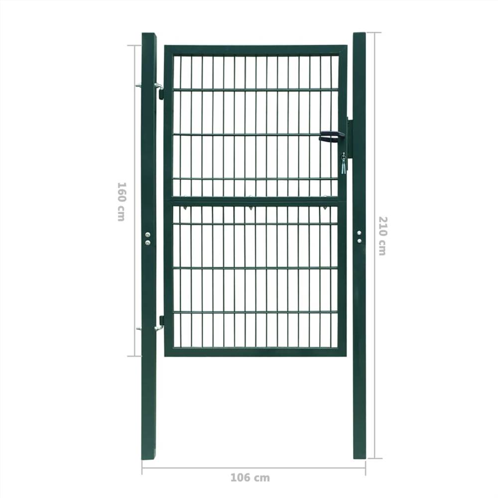 2D Fence Gate (Single) Green 106 x 210 cm