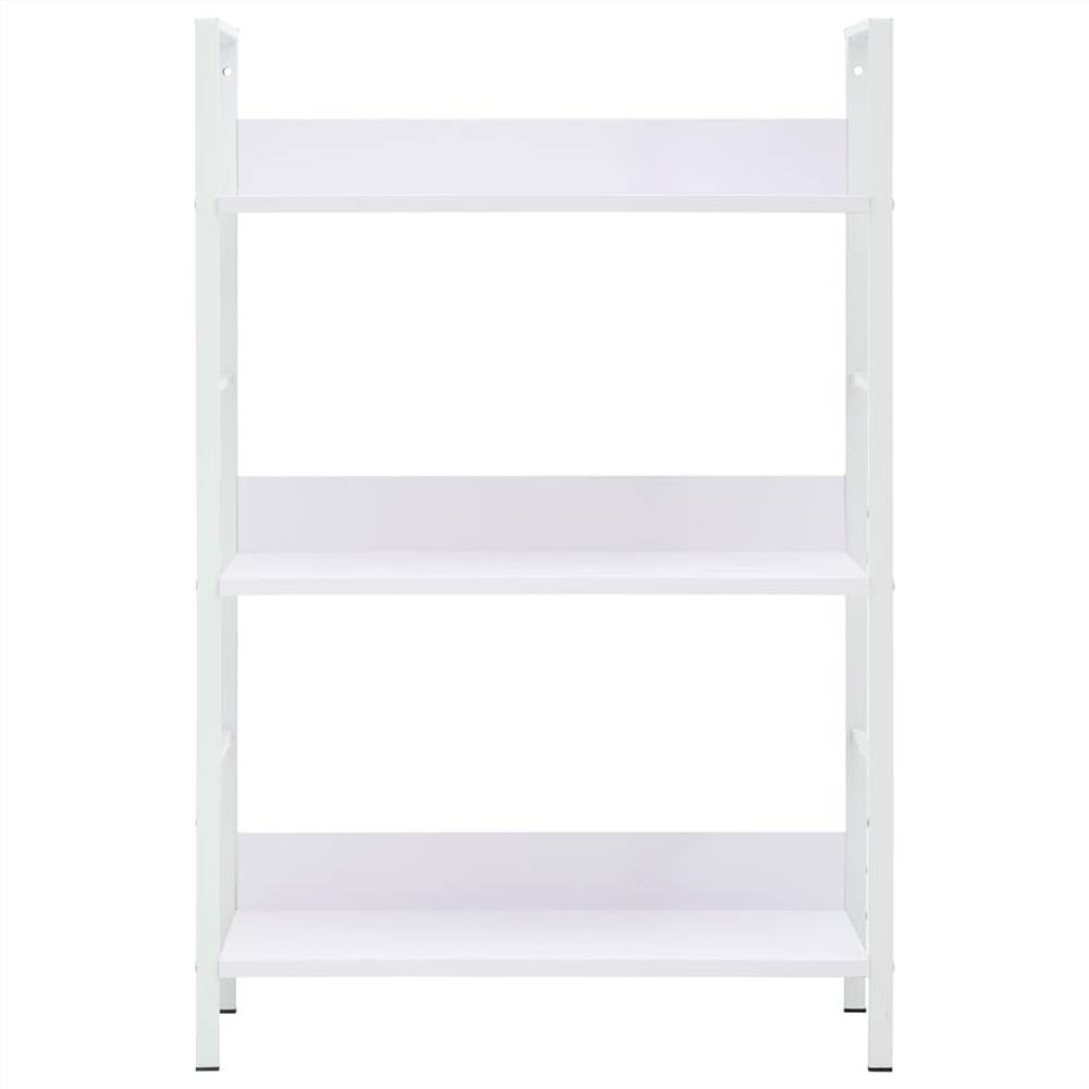 3-Layer Book Shelf White 60x27.6x90.5 cm Chipboard