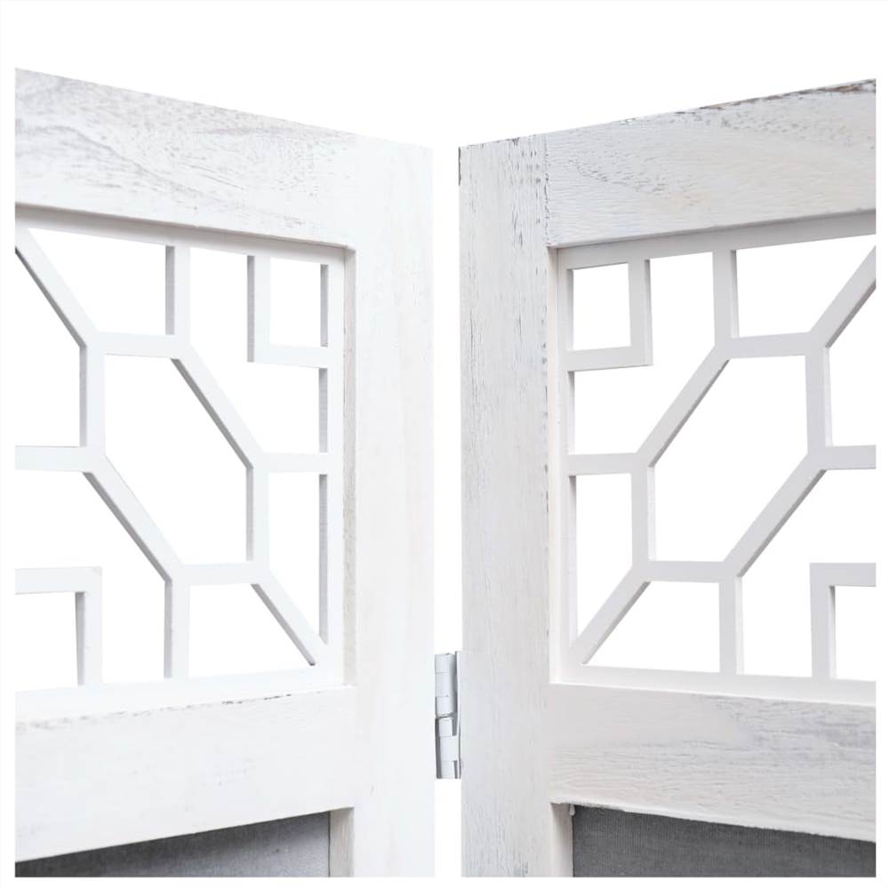 3-Panel Room Divider Grey 105x165 cm Fabric