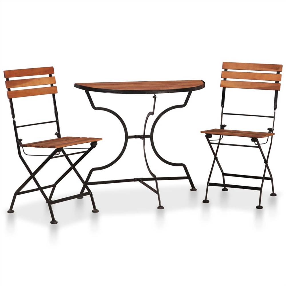 

3 Piece Bistro Set Solid Acacia Wood