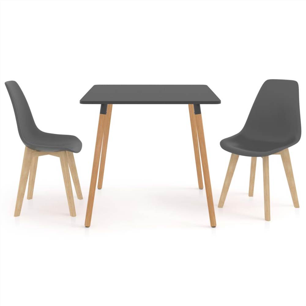 

3 Piece Dining Set Grey
