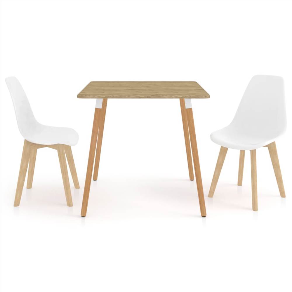 

3 Piece Dining Set White