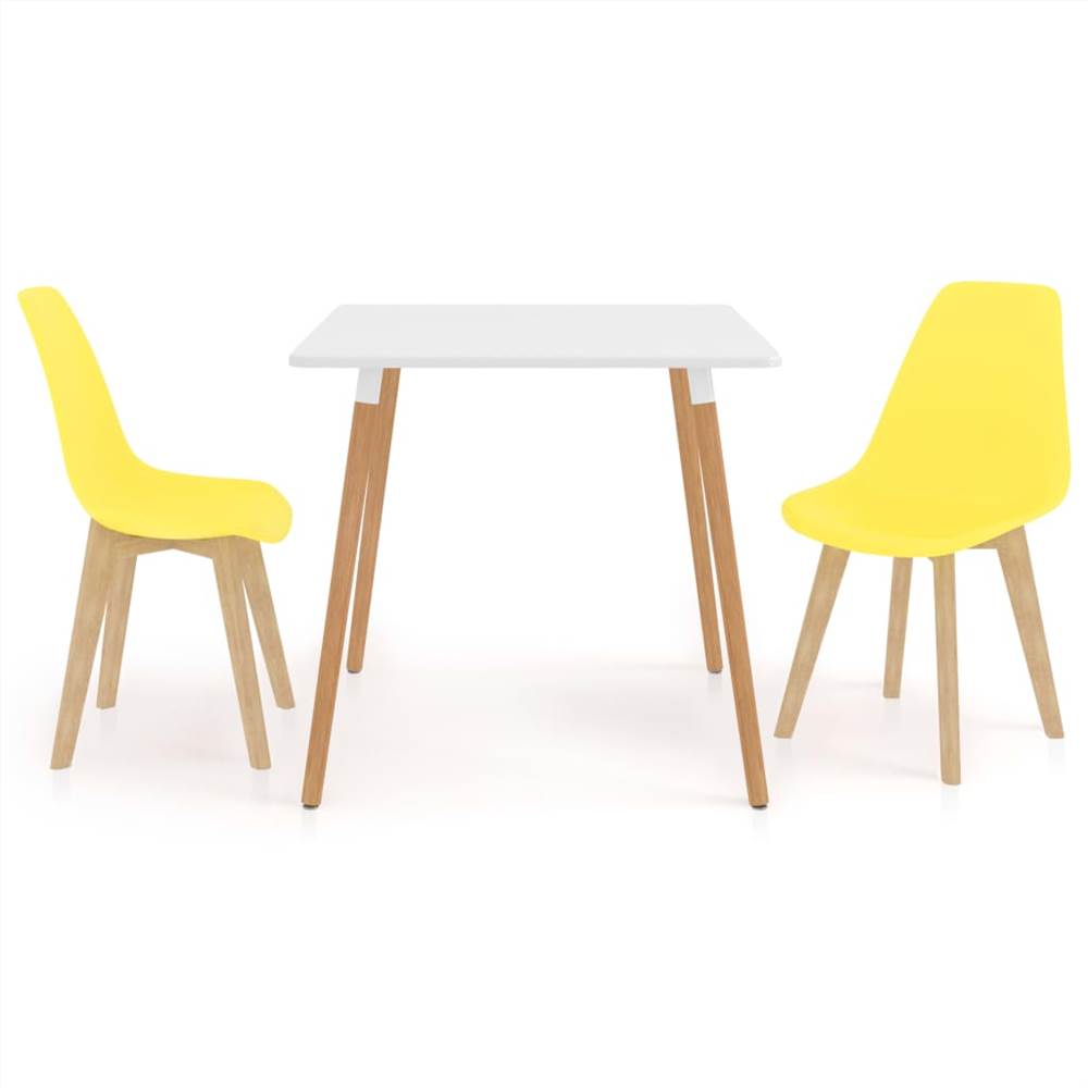 

3 Piece Dining Set Yellow