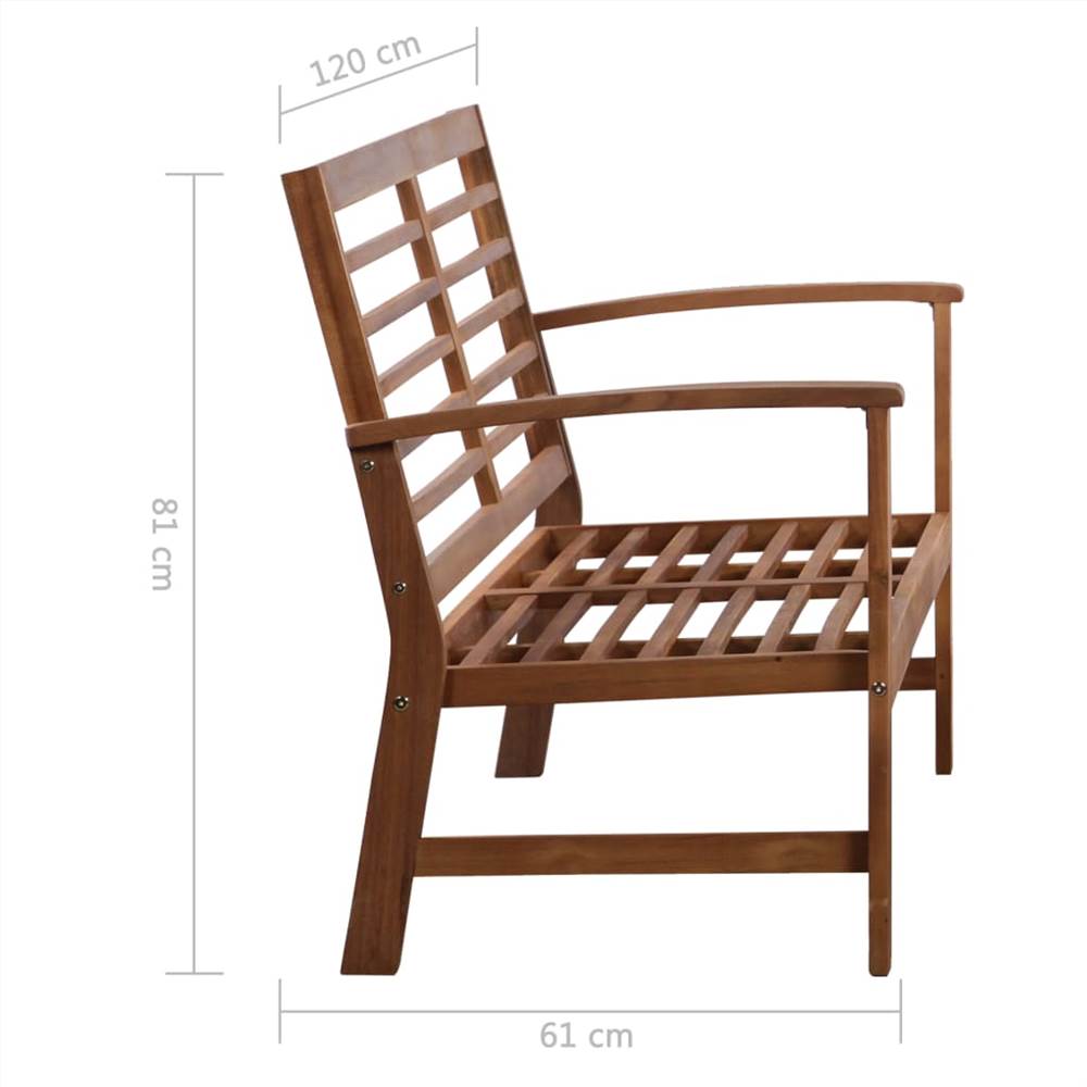 4 Piece Garden Lounge Set Solid Acacia Wood