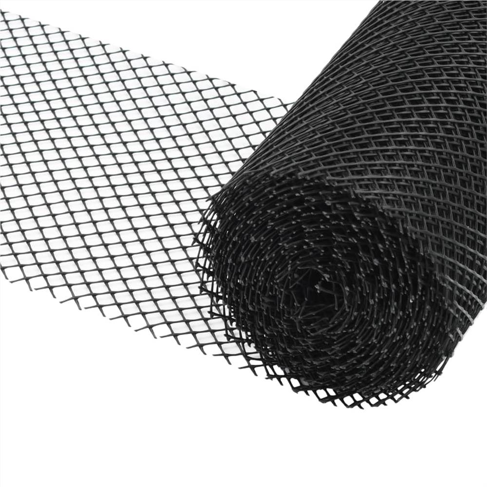 4 Piece Gutter Mesh with Clips HDPE 1.08 ㎡