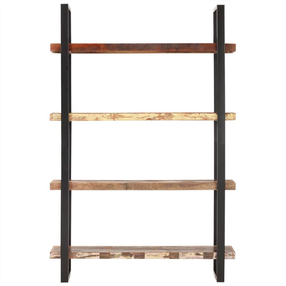 4-Tier Bookcase 120x40x180 cm Solid Reclaimed Wood