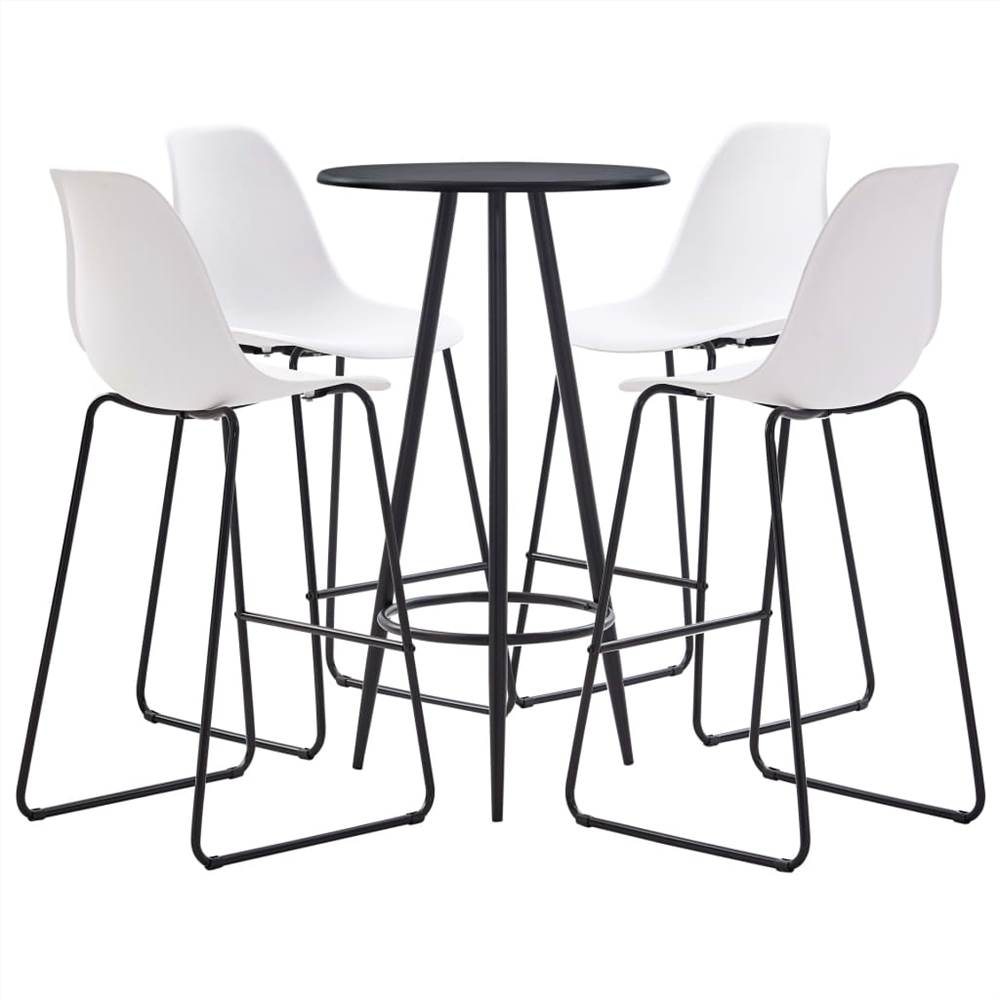 

5 Piece Bar Set Plastic White