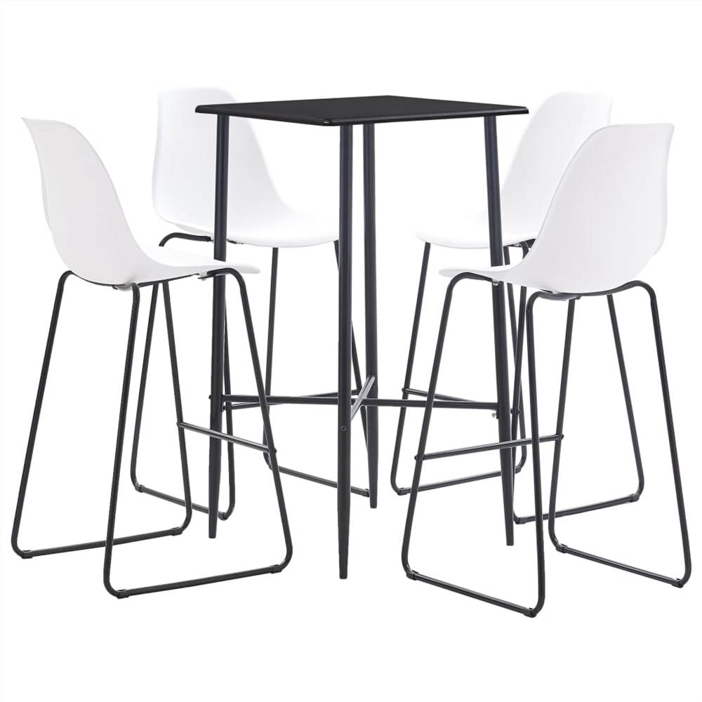 

5 Piece Bar Set Plastic White