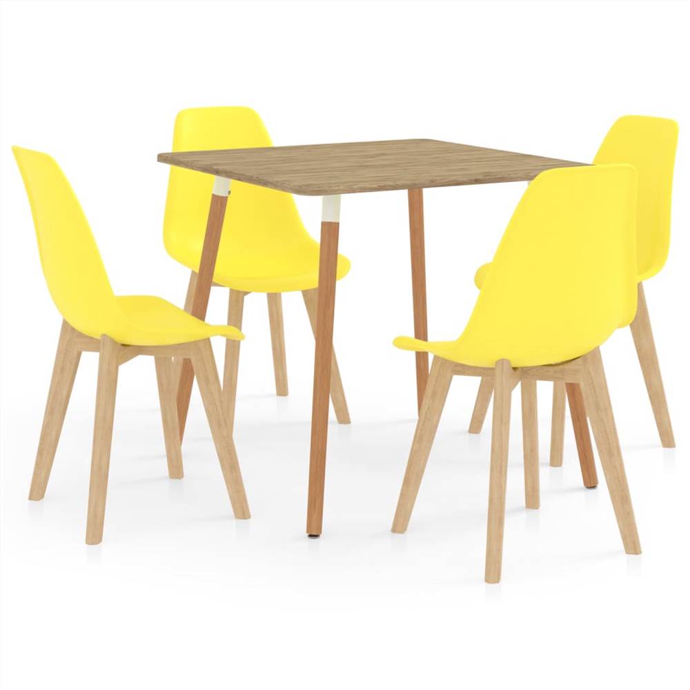 

5 Piece Dining Set Yellow