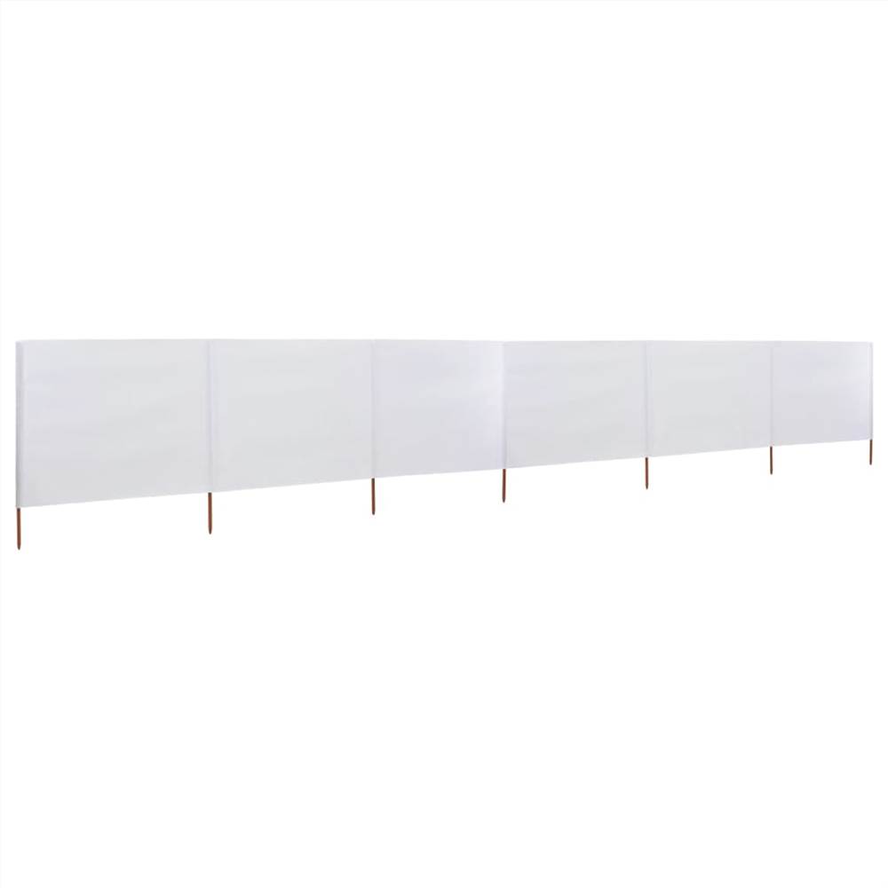 

6-panel Wind Screen Fabric 800x80 cm White