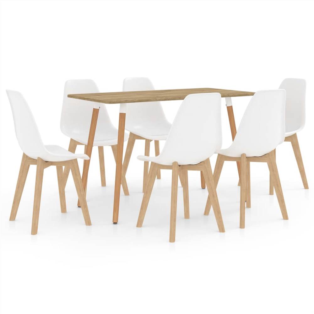 

7 Piece Dining Set White
