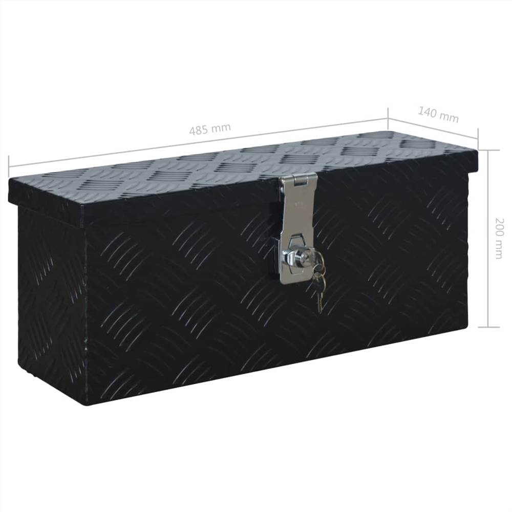 Aluminium Box 485x140x200 mm Black