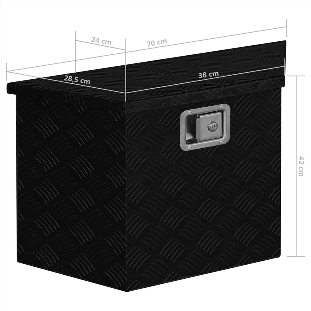 Aluminium Box 70x24x42 cm Trapezoid Black