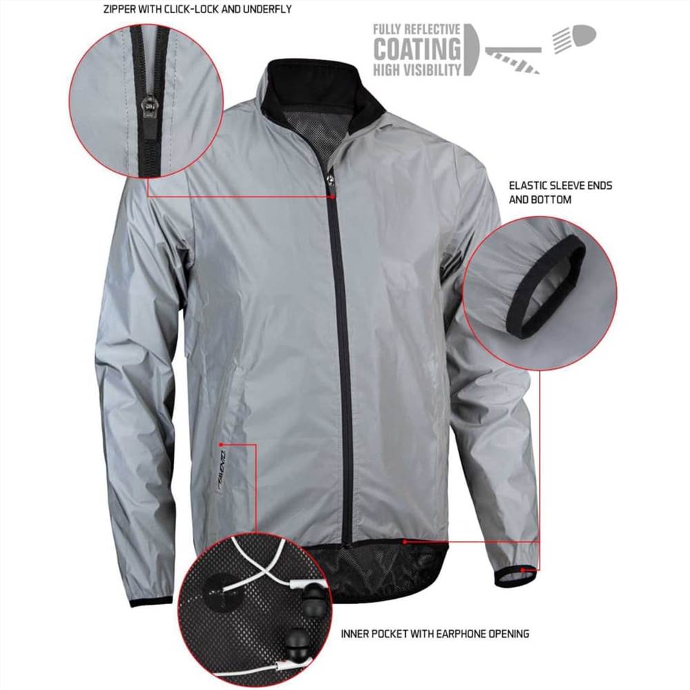 Avento Reflective Running Jacket Men M 74RC-ZIL-M