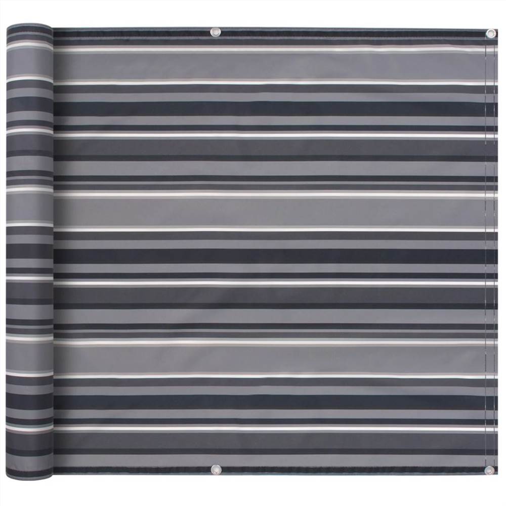 

Balcony Screen Oxford Fabric 75x600 cm Stripe Grey