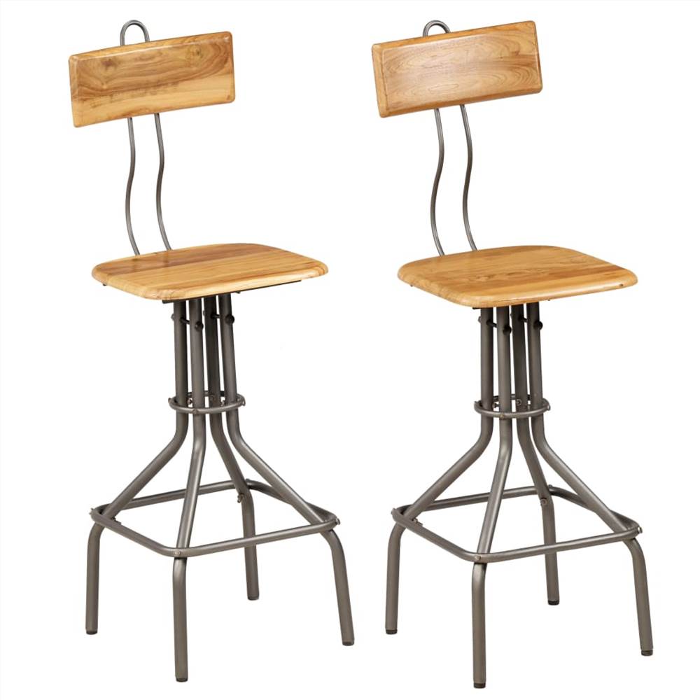 

Bar Chairs 2 pcs Solid Reclaimed Teak Wood
