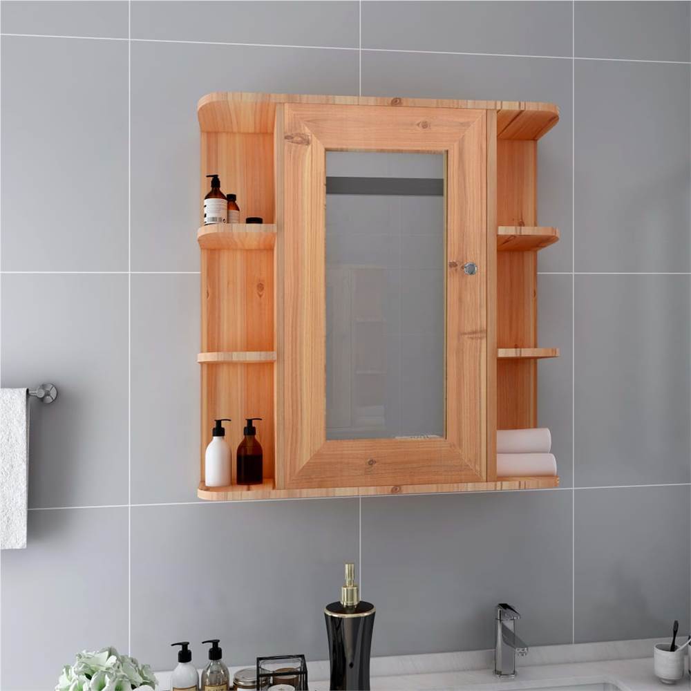 Bathroom Mirror Cabinet Oak 66x17x63 cm MDF