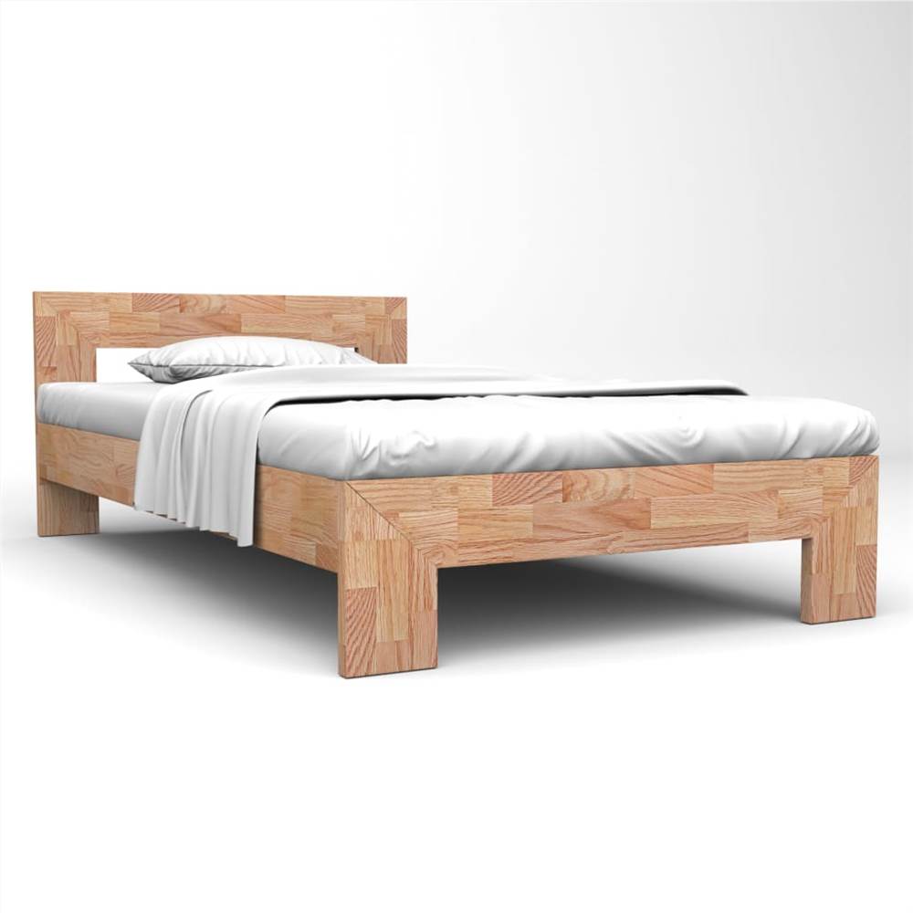 

Bed Frame Solid Oak Wood 140x200 cm