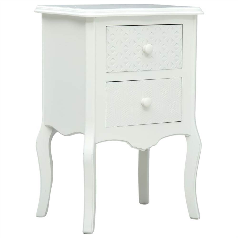 

Bedside Cabinet White 43x32x65 cm MDF