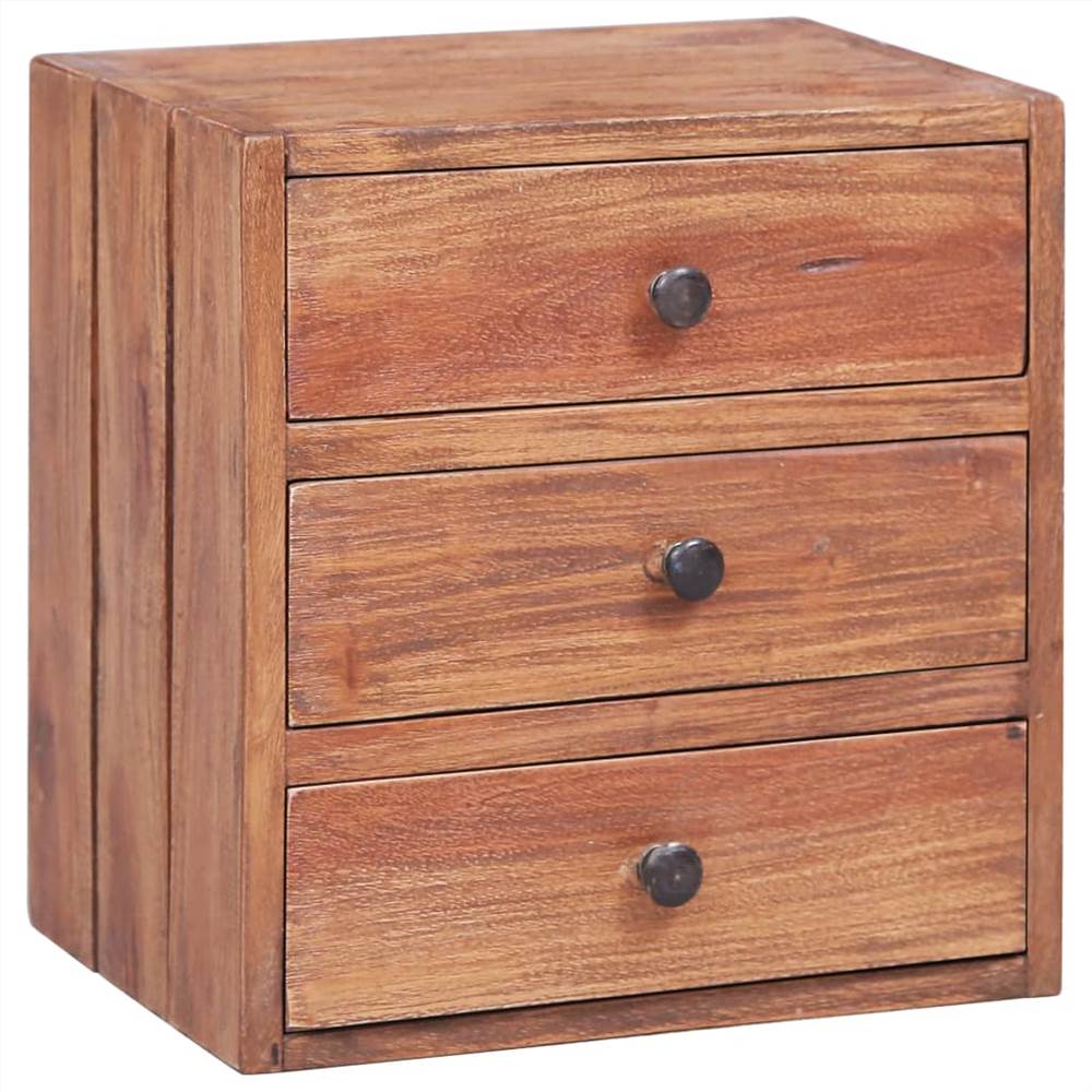 

Bedside Cabinet with 3 Drawers 35x25x35 cm Solid Reclaimed Wood