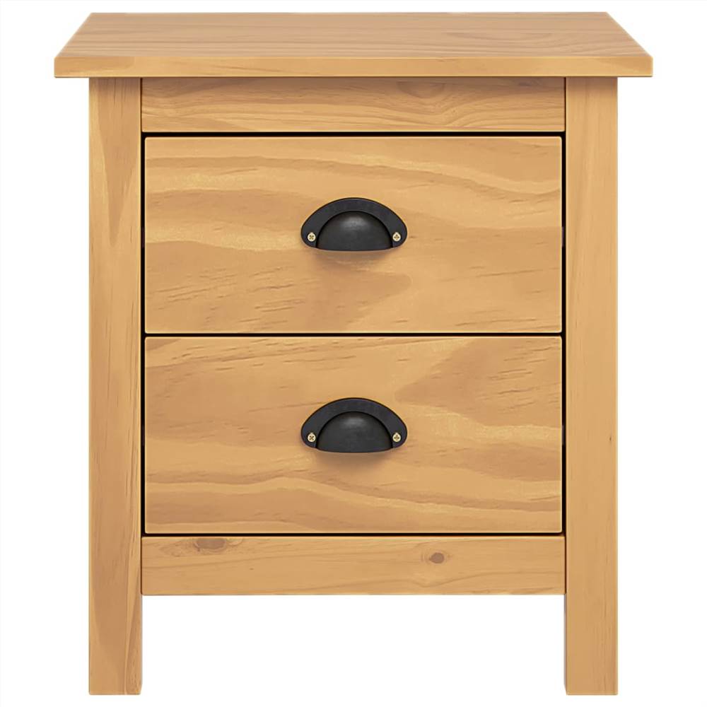Bedside Cabinets "Hill Range" 2pcs 46x35x49.5cm Solid Pine Wood