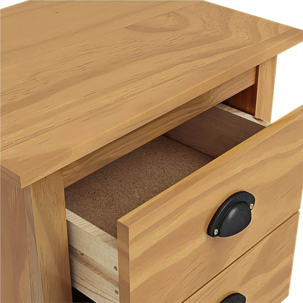 Bedside Cabinets "Hill Range" 2pcs 46x35x49.5cm Solid Pine Wood