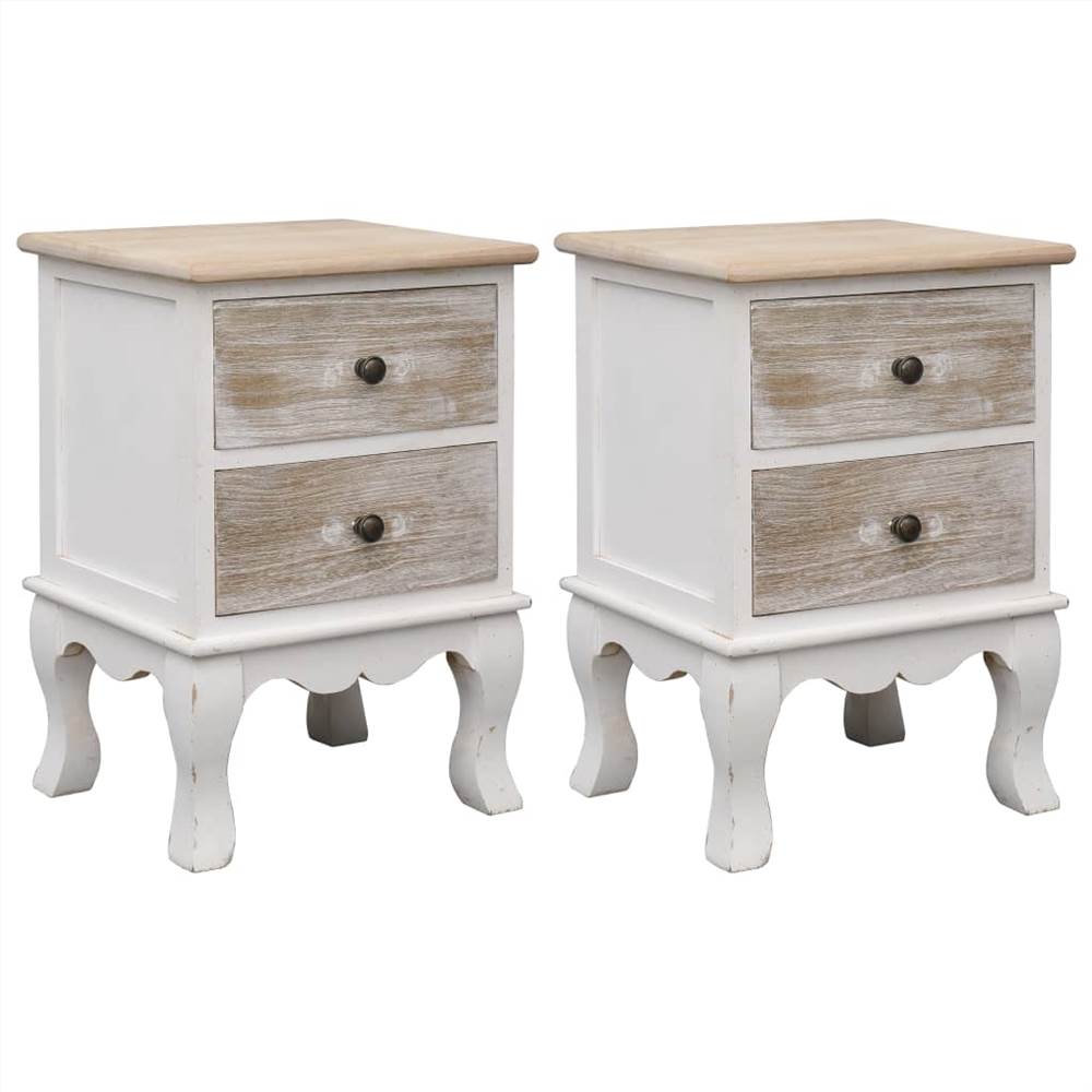 

Bedside Cabinets 2 pcs 35x30x50 cm Paulownia Wood