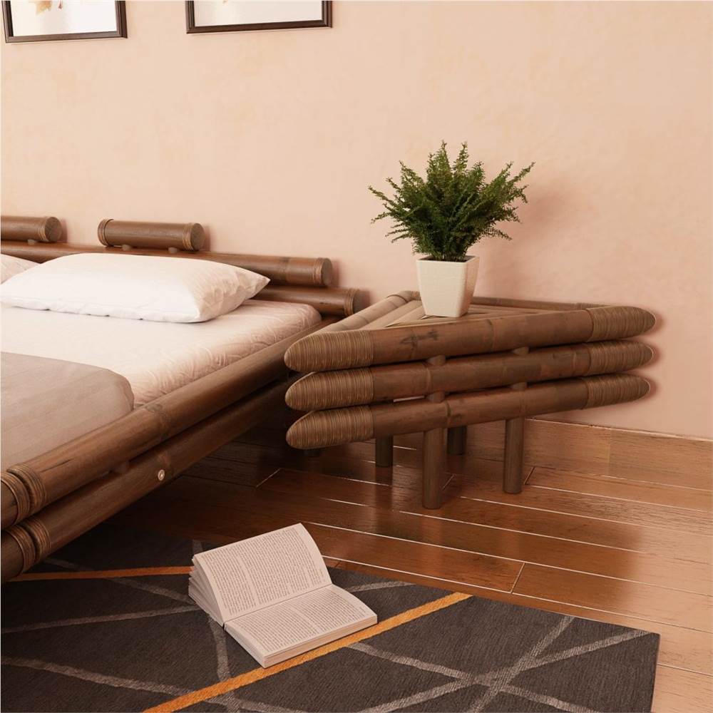 

Bedside Tables 2 pcs 60x60x40 cm Bamboo Dark Brown