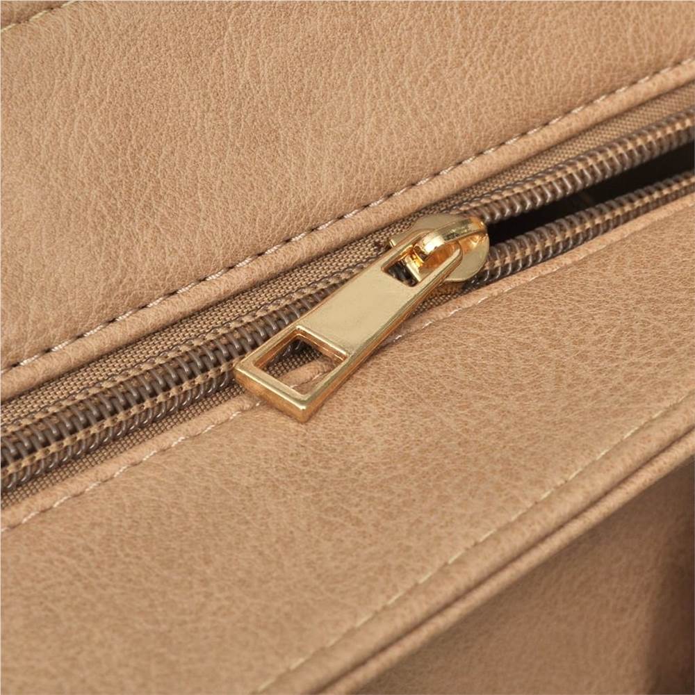 Beige Square Tote Bag