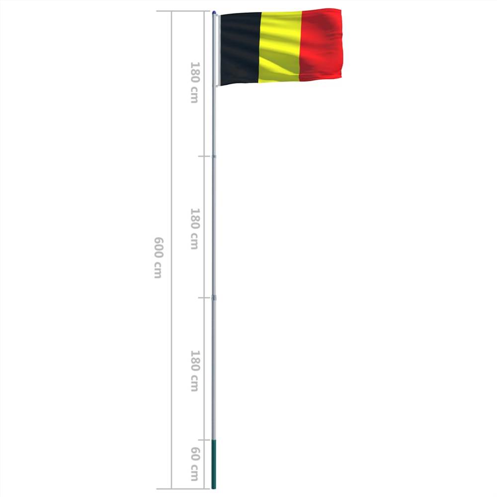Belgium Flag and Pole Aluminium 6 m