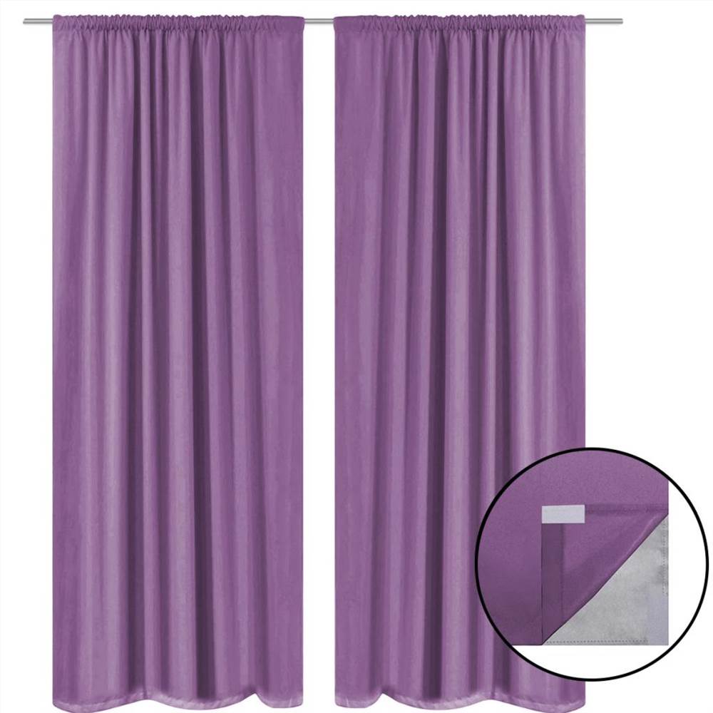 

Blackout Curtains 2 pcs Double Layer 140x245 cm Lilac