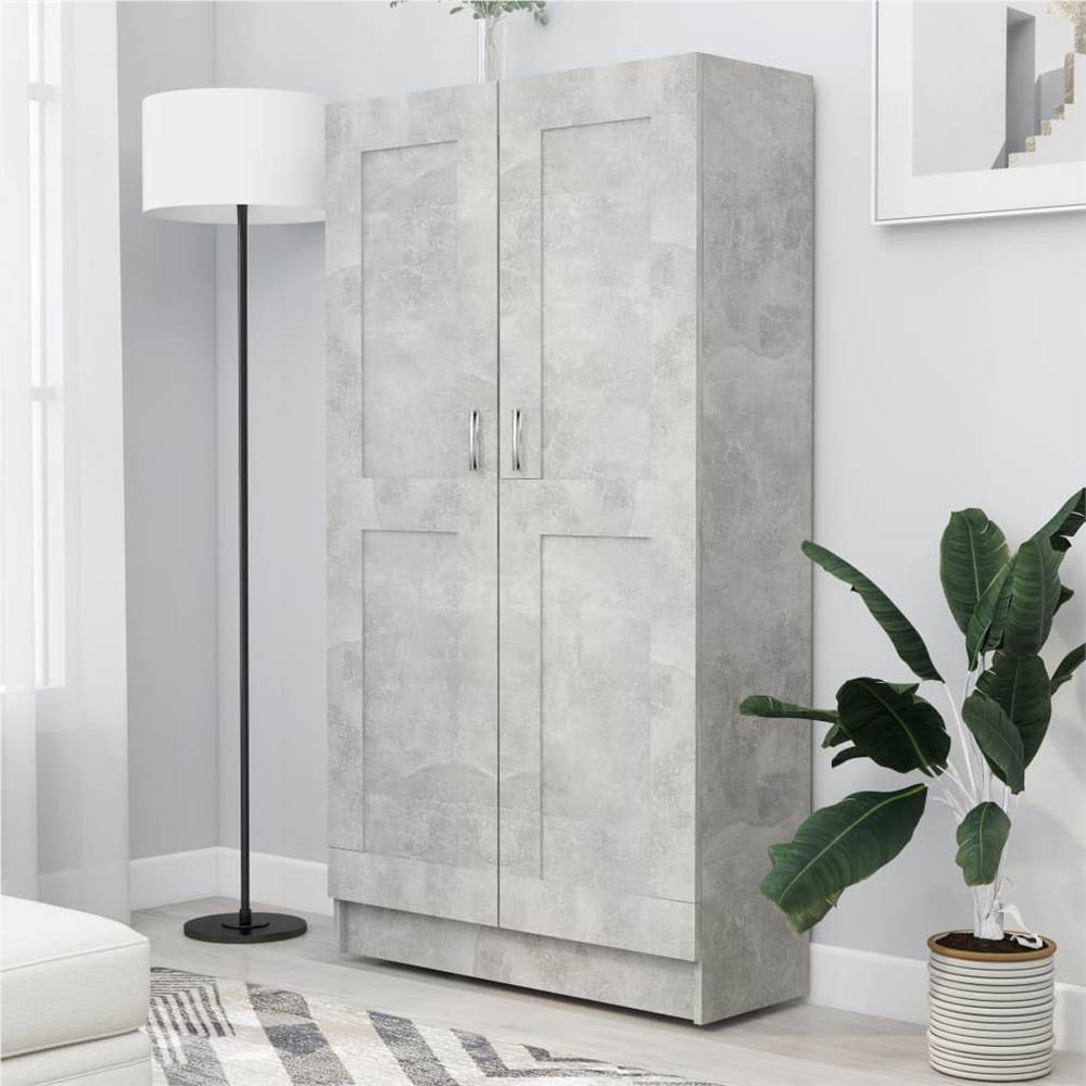 

Book Cabinet Concrete Grey 82.5x30.5x150 cm Chipboard