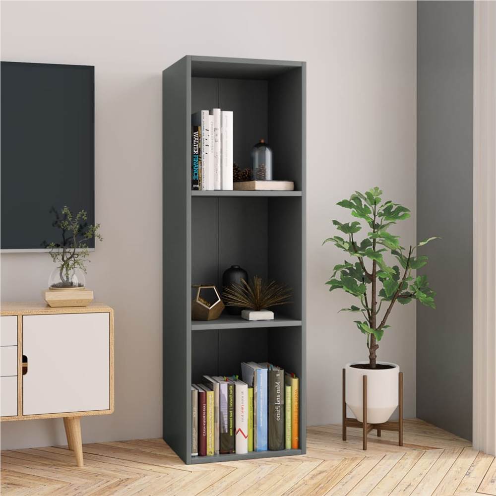 

Book Cabinet/TV Cabinet Grey 36x30x114 cm Chipboard