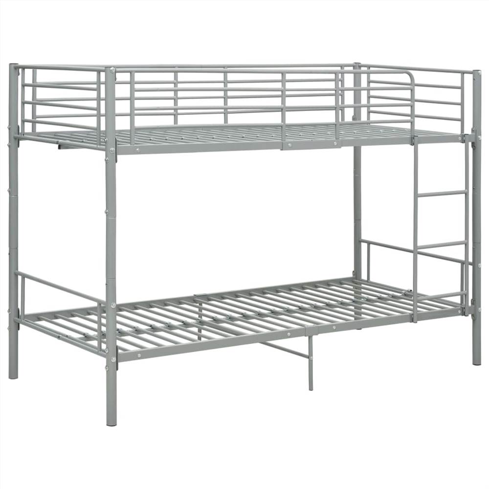 Bunk Bed Grey Metal 90x200 cm