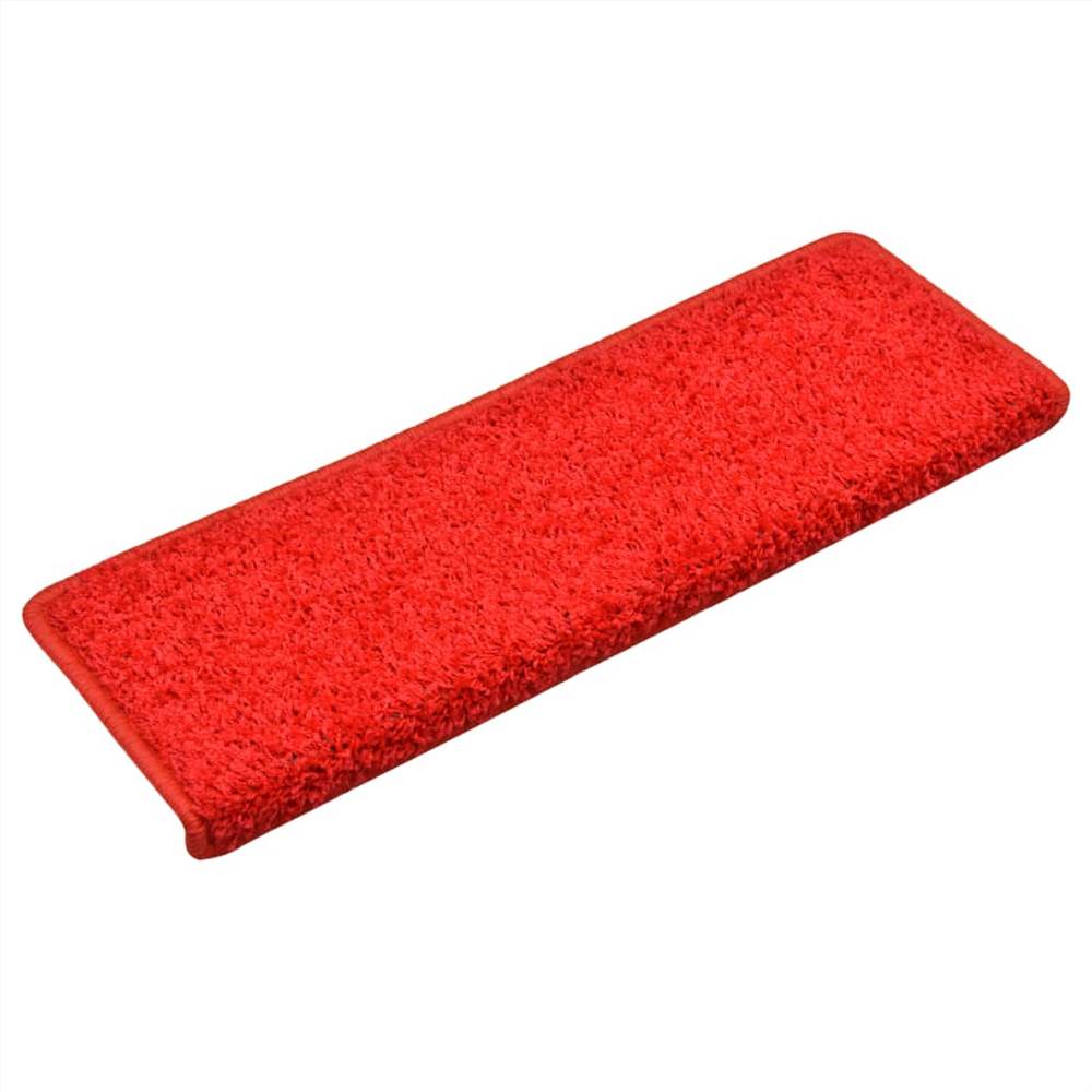 Carpet Stair Treads 15 pcs 65x25 cm Red