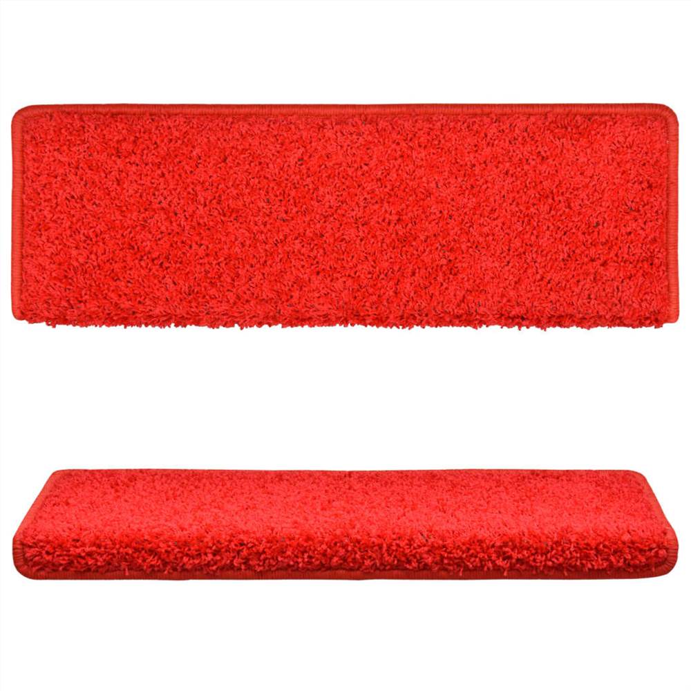 Carpet Stair Treads 15 pcs 65x25 cm Red