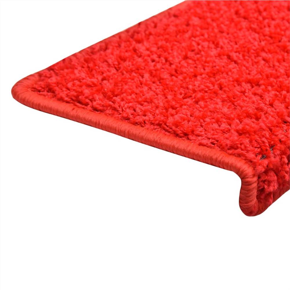 Carpet Stair Treads 15 pcs 65x25 cm Red