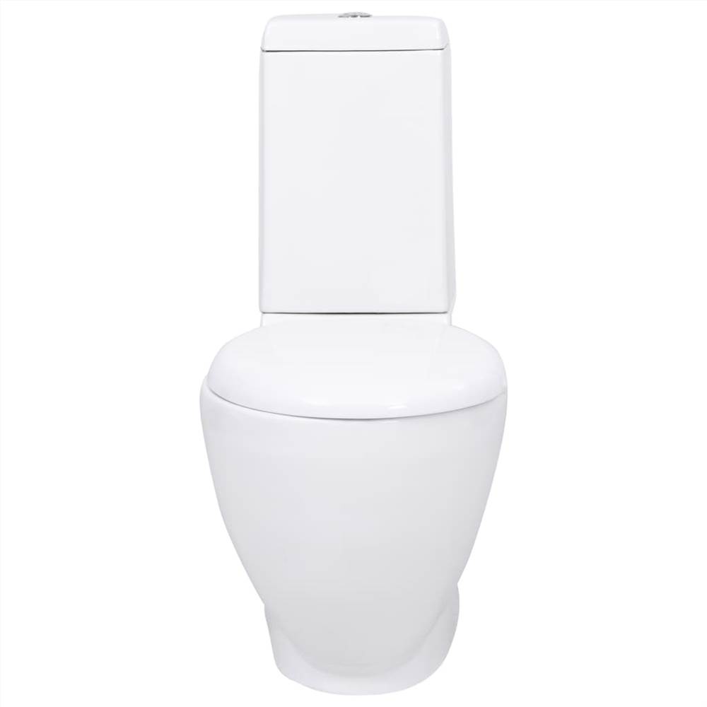 Ceramic Toilet Back Water Flow White