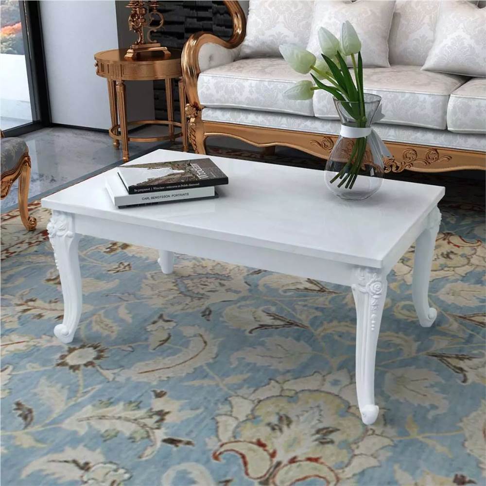 

Coffee Table 100x60x42 cm High Gloss White