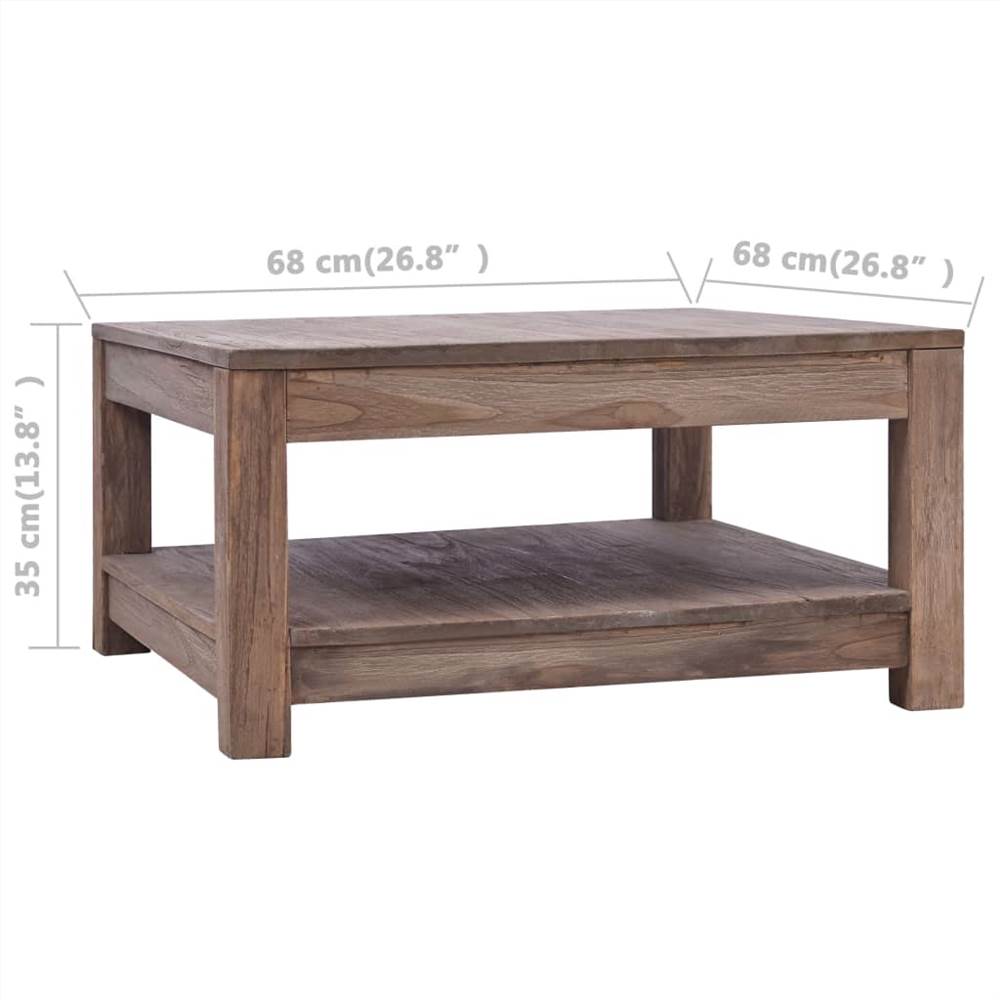 Coffee Table 68x68x35 cm Solid Teak Wood