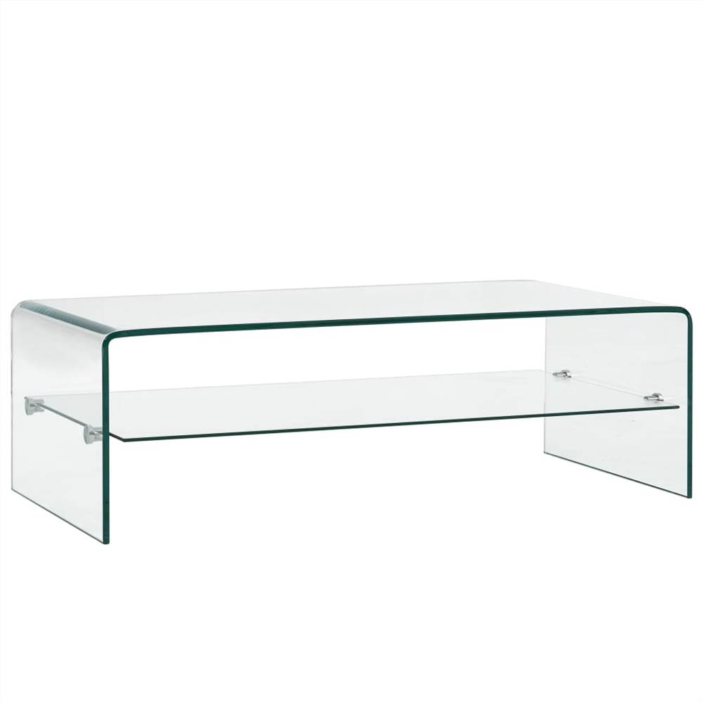 

Coffee Table Clear 98x45x31 cm Tempered Glass