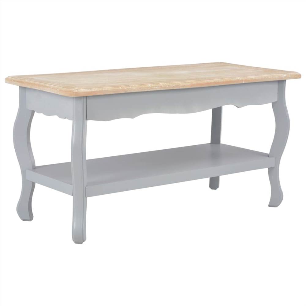 

Coffee Table Grey and Brown 87.5x42x44 cm Solid Pine Wood