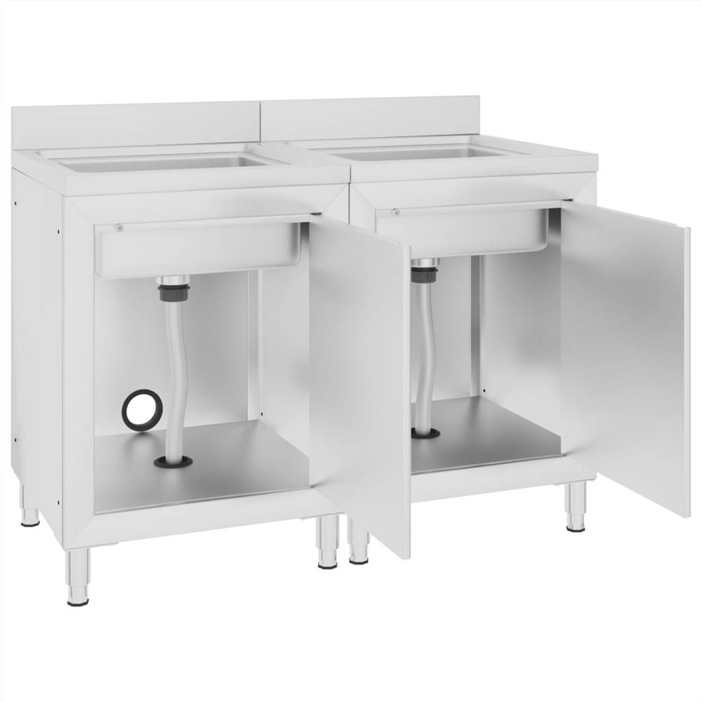 Commercial Kitchen Sink Cabinets 2 Pcs Stainless Steel 12 Commercial Kitchen Sink Cabinets 2 pcs Stainless Steel