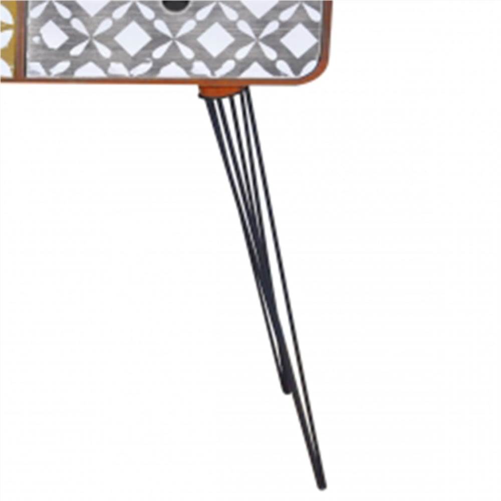 Console Table with 3 Drawers Brown