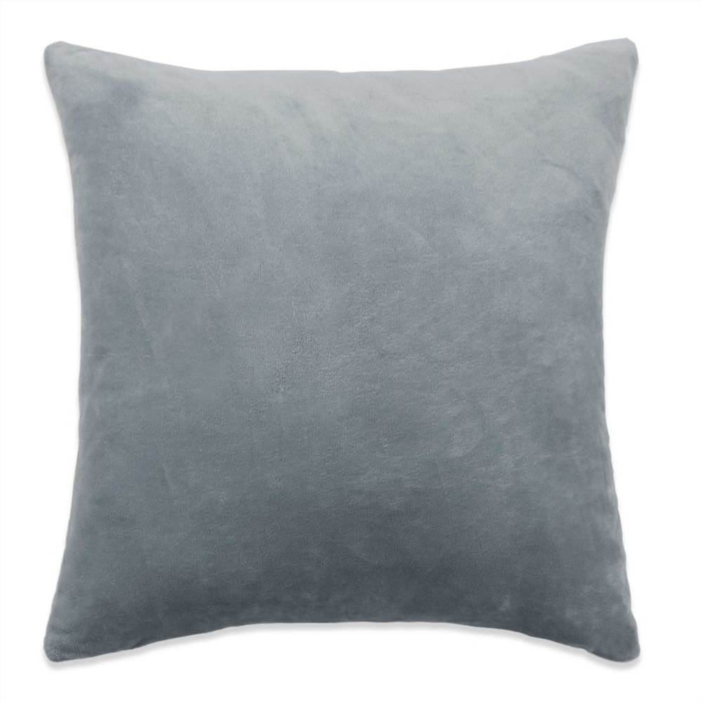 Cushion Covers 4 pcs Velour 50x50 cm Grey
