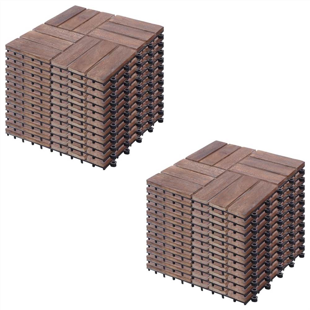 Decking Tiles 22 pcs 30x30 cm Solid Reclaimed Wood