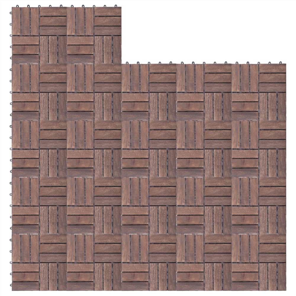Decking Tiles 22 pcs 30x30 cm Solid Reclaimed Wood