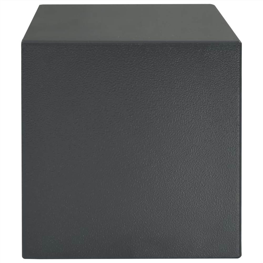 Digital Safe with Fingerprint Dark Grey 35x25x25 cm